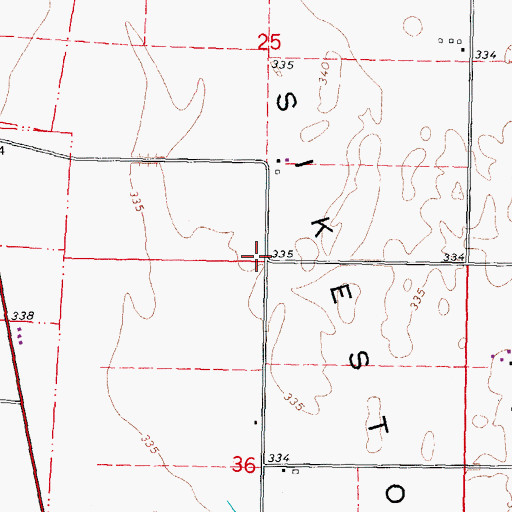 Topographic Map of Lennox School (historical), MO
