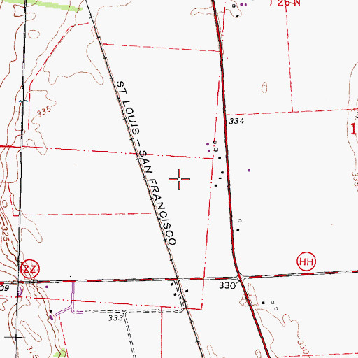 Topographic Map of Hunter School (historical), MO