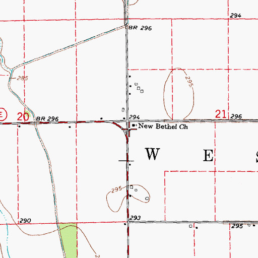Topographic Map of Landers Ridge School, MO