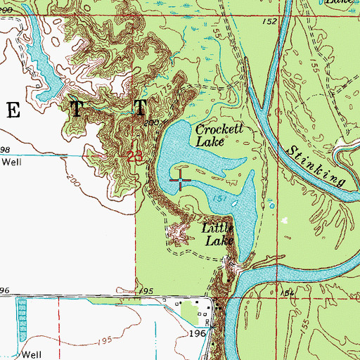 Topographic Map of Crockett Lake, AR
