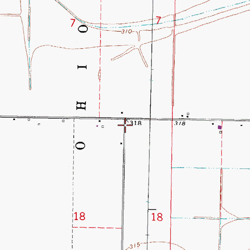 Topographic Map of Sweet Home Church (historical), MO