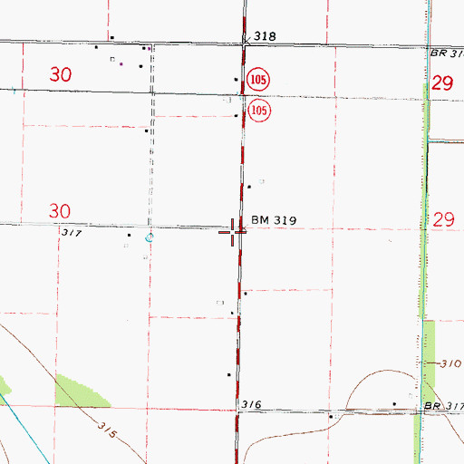 Topographic Map of Fox School (historical), MO