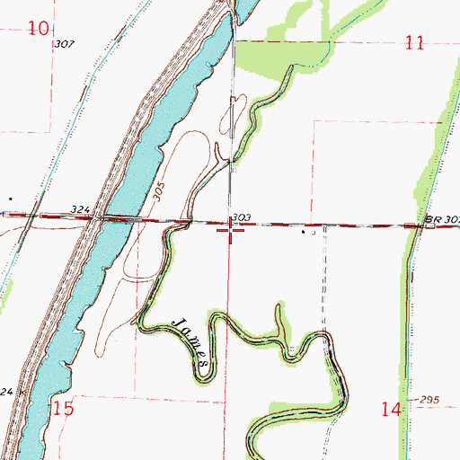 Topographic Map of Travel Rest School (historical), MO