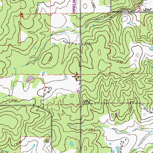 Topographic Map of Kell School (historical), MO