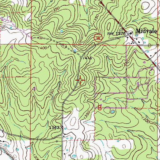 Topographic Map of Summersville Fire Tower (historical), MO