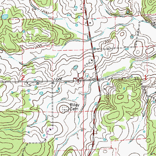 Topographic Map of Laidley School (historical), MO