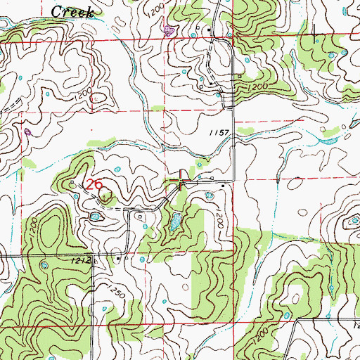 Topographic Map of Riley School (historical), MO