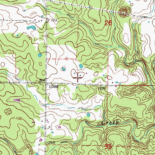 Topographic Map of Randolph School, MO