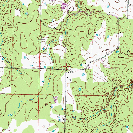 Topographic Map of Ferndale Church (historical), MO