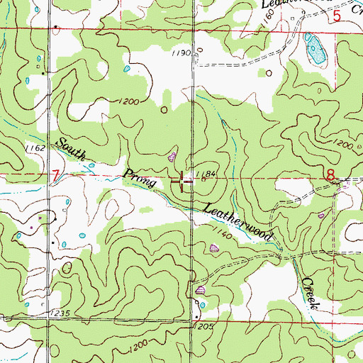 Topographic Map of Oakside School, MO