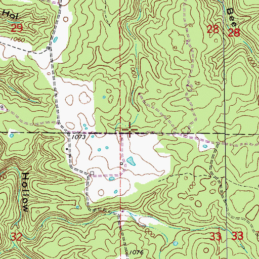 Topographic Map of Stony Point School (historical), MO