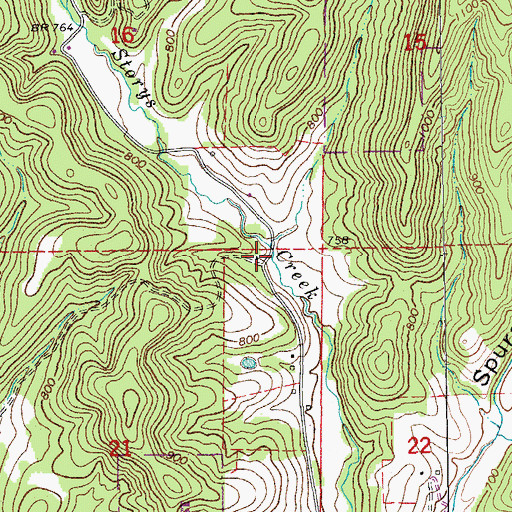 Topographic Map of Storys School, MO