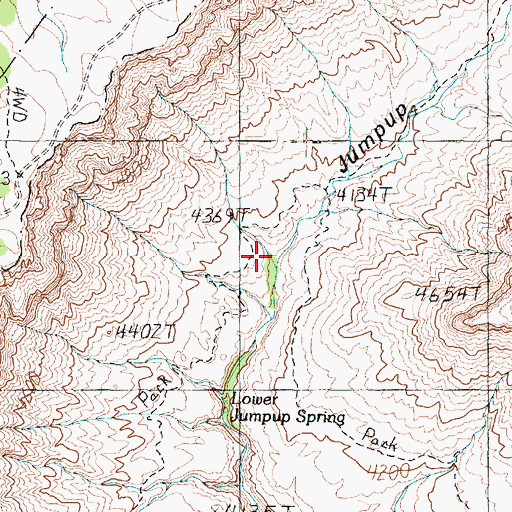 Topographic Map of Lower Jumpup Spring, AZ