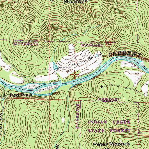 Topographic Map of Whitehall School (historical), MO