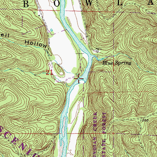 Topographic Map of Larkin Ford (historical), MO
