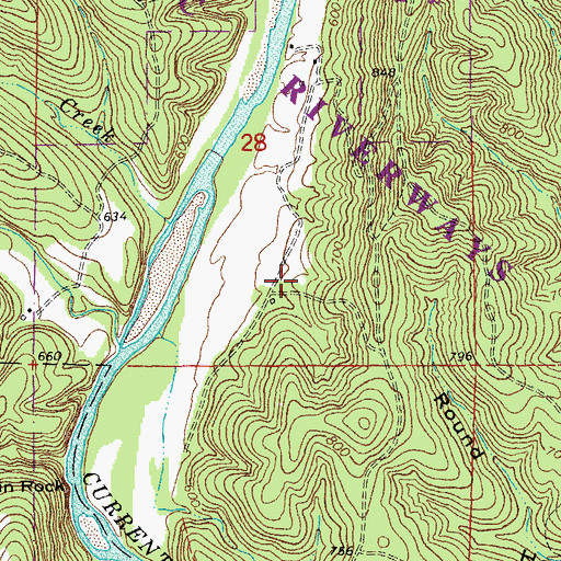 Topographic Map of Buttin School (historical), MO