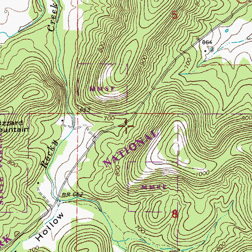 Topographic Map of Liberty School (historical), MO