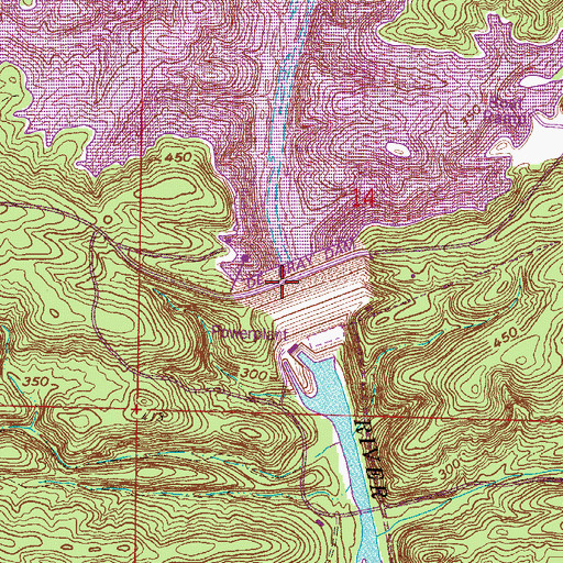 Topographic Map of De Gray Dam, AR