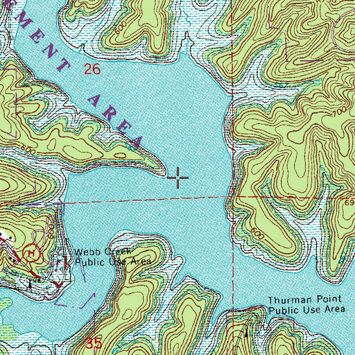 Topographic Map of Carter Mill School (historical), MO