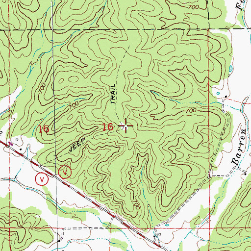 Topographic Map of Pleasant Hill School (historical), MO