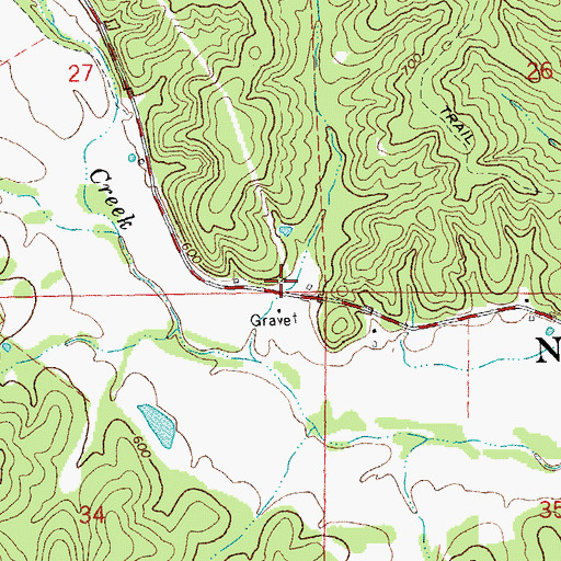 Topographic Map of Mount Pleasant School, MO