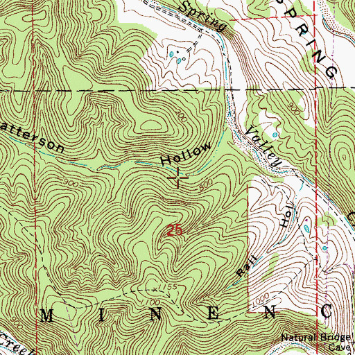 Topographic Map of Forest Glen School (historical), MO