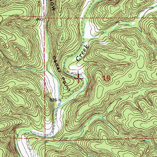 Topographic Map of Cedar Point School (historical), MO