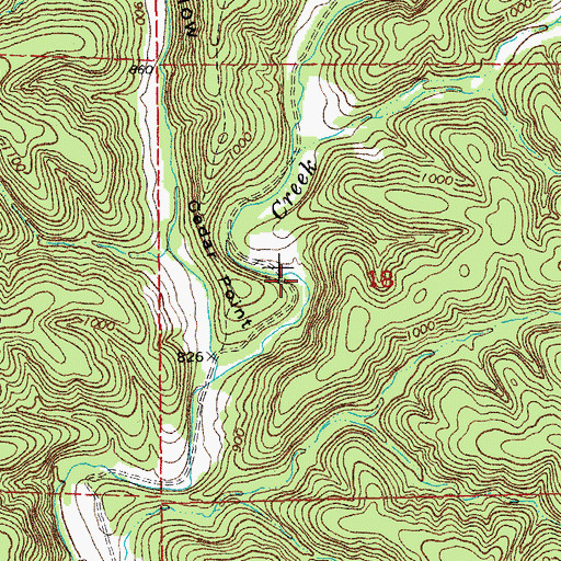 Topographic Map of Cedar Point School (historical), MO