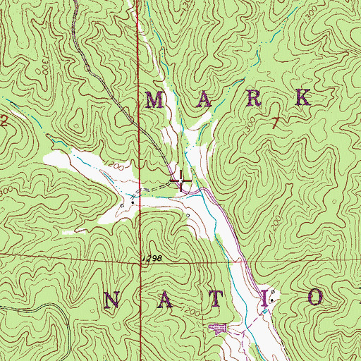 Topographic Map of McMurtrey School, MO