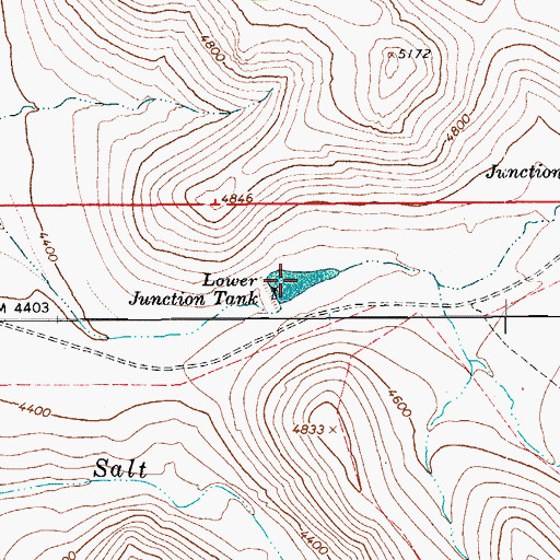 Topographic Map of Lower Junction Tank, AZ