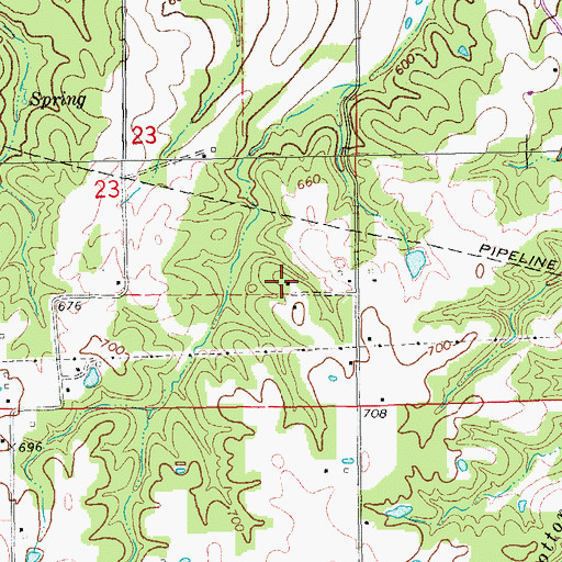 Topographic Map of Brown School (historical), MO