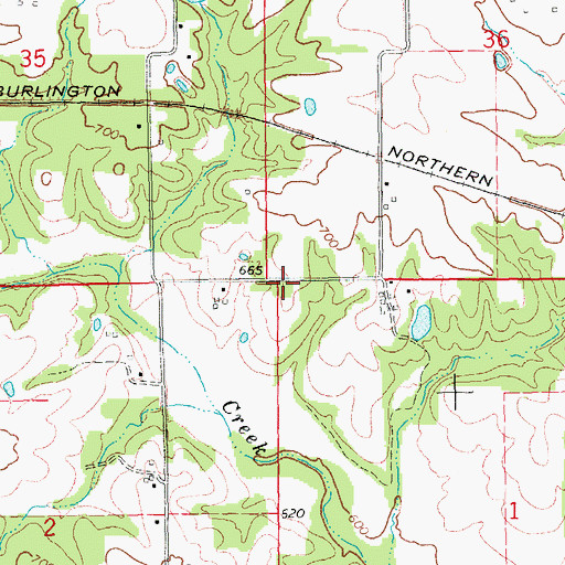 Topographic Map of Shelton School (historical), MO