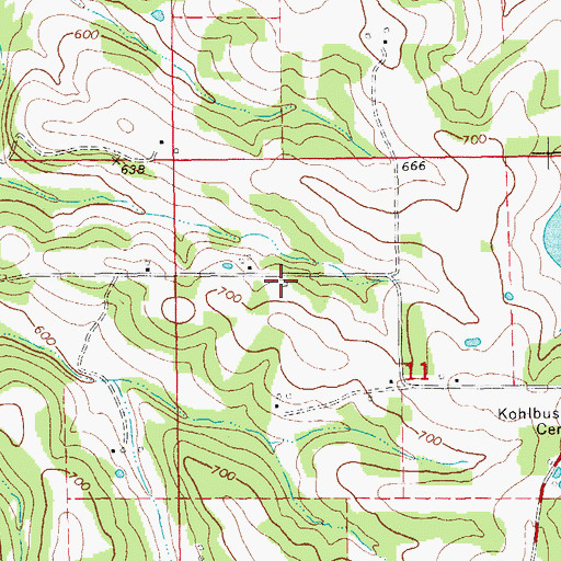 Topographic Map of Good Hope School, MO
