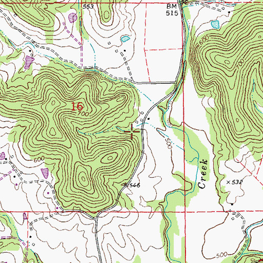 Topographic Map of Cedar Valley School (historical), MO
