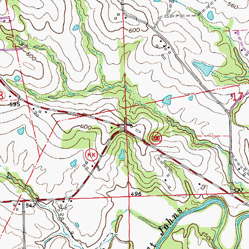 Topographic Map of Ziegenmeyers School, MO