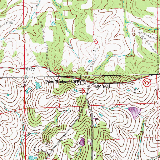 Topographic Map of Port Hudson Lutheran School, MO