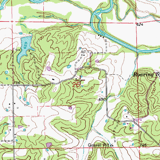Topographic Map of Progress School, MO