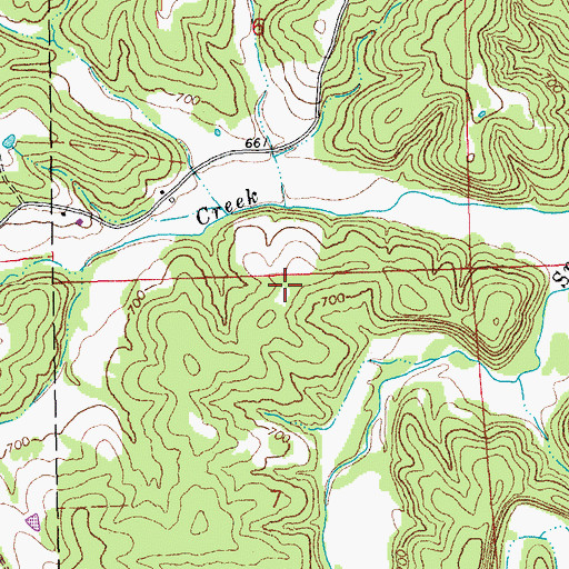 Topographic Map of Long Ridge School (historical), MO