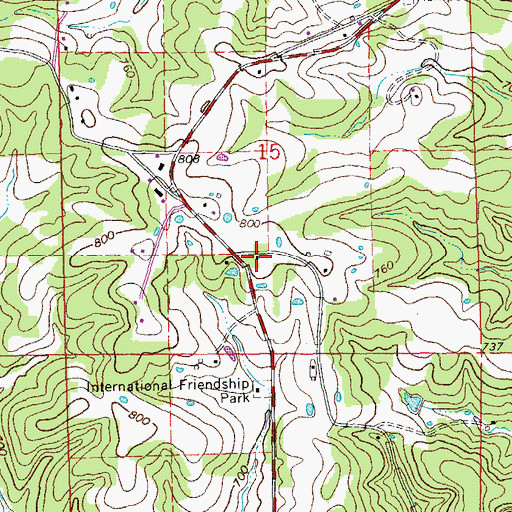Topographic Map of Salem School, MO