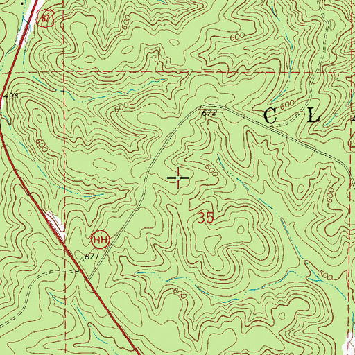 Topographic Map of C C C Camp (historical), MO
