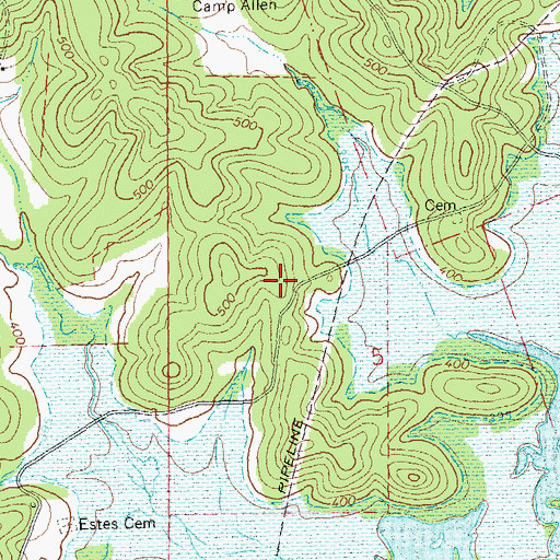 Topographic Map of Lone Rock Church (historical), MO