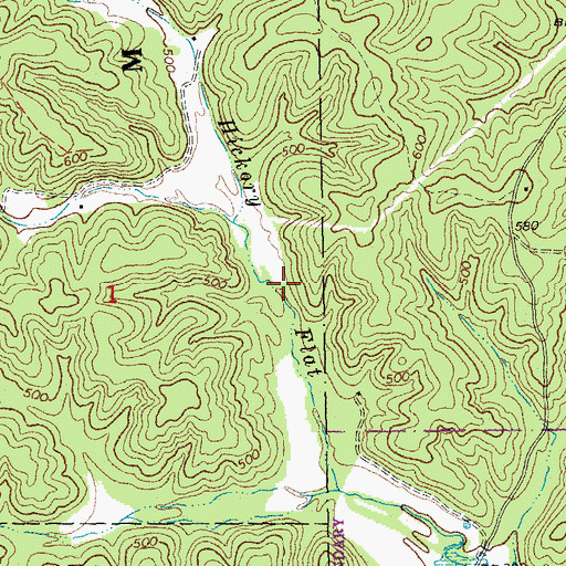 Topographic Map of Reed Chapel (historical), MO