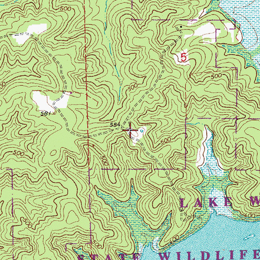 Topographic Map of Davis School, MO