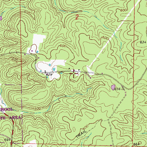 Topographic Map of Yokum School (historical), MO