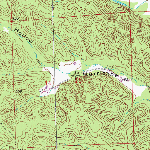 Topographic Map of Lower Turkey Creek School (historical), MO