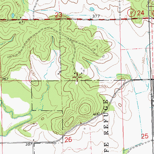 Topographic Map of Stilts School (historical), MO