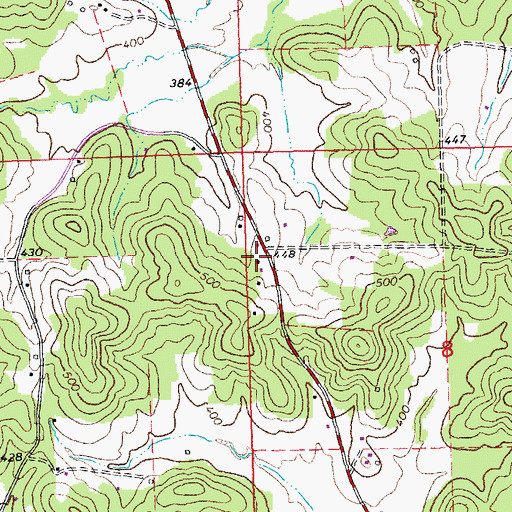 Topographic Map of Slagle School, MO