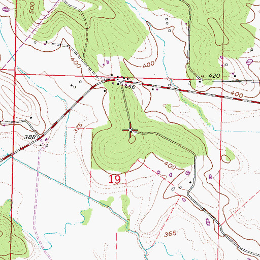 Topographic Map of Schlatitz School, MO