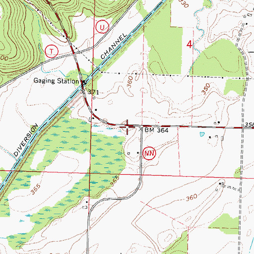 Topographic Map of Moore School (historical), MO