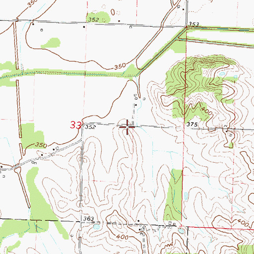 Topographic Map of Swan Pond School (historical), MO